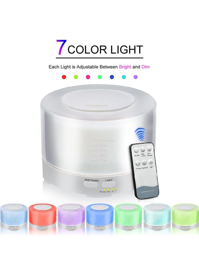 عربست ناشر الزيت العطري مع جهاز التحكم عن بعد نسخة مطورة ، مع 7 ألوان أضواء LED ، مع تصميم التوقيت ، تصميم بلا ضوضاء ، إيقاف تلقائي عند خروج الماء ، مرطب الناشر لغرفة النوم / المكتب  - Image 3