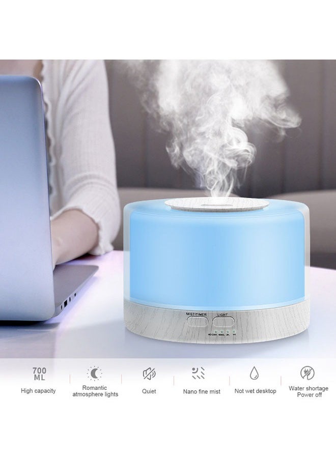 ناشر الزيت العطري مع جهاز التحكم عن بعد نسخة مطورة ، مع 7 ألوان أضواء LED ، مع تصميم التوقيت ، تصميم بلا ضوضاء ، إيقاف تلقائي عند خروج الماء ، مرطب الناشر لغرفة النوم / المكتب