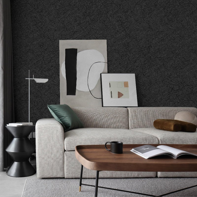 Abyssaly Dark Grey Peel and Stick Self Adhesive Wallpaper - Removable Waterproof Bathroom Countertop Contact Paper 15.7" X 118" - Kitchen Vinyl Wrap for Cabinet Countertops - Wall Cover Counter Top Paper - Image 2