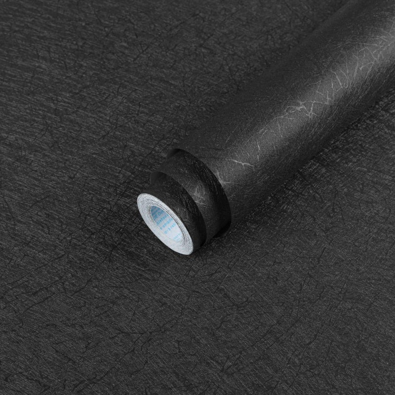 Abyssaly Dark Grey Peel and Stick Self Adhesive Wallpaper - Removable Waterproof Bathroom Countertop Contact Paper 15.7" X 118" - Kitchen Vinyl Wrap for Cabinet Countertops - Wall Cover Counter Top Paper - Image 1