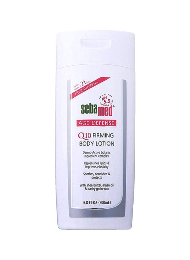 Age Defense Q10 Firming Body Lotion With Shea Butter Argan Oil And Barley Extract Antiaging Moisturizer 68 Fluid Ounces (200 Milliliters) 200ml