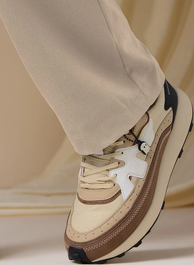 The Souled Store  The Souled Store Men Colourblocked Lace-Up Round Toe Sneakers  | Best Price UAE