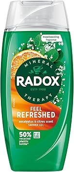 Radox Mineral Therapy Feel Refreshed Shower Gel with Eucalyptus Citrus Scent 225ml Pack of 6 - Image 2