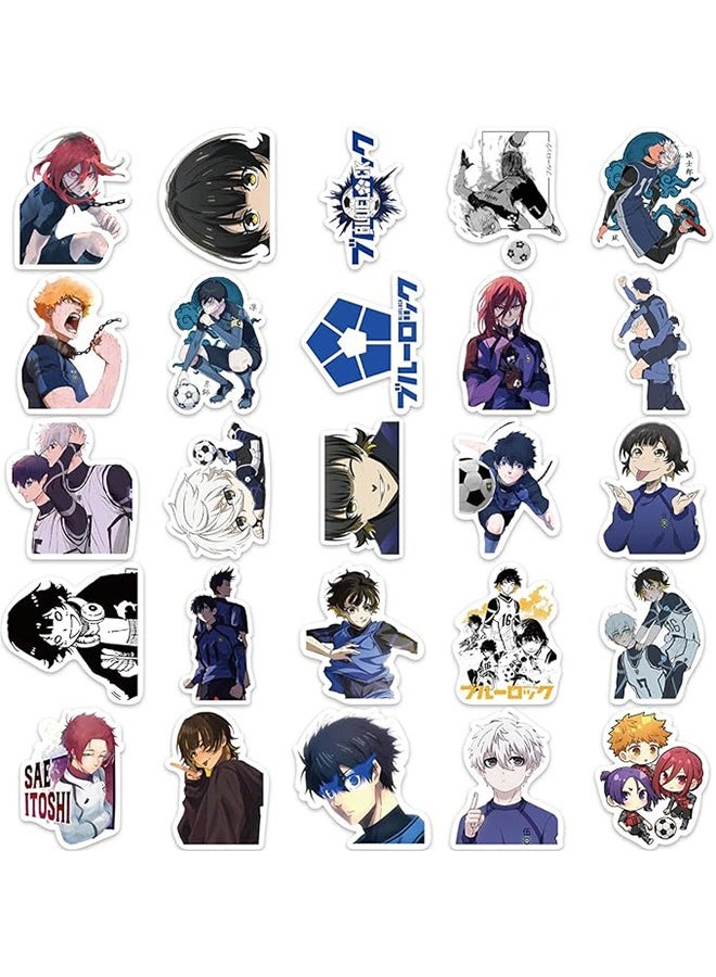 إم إكس إن ١٠٠ قطعة من ملصقات أنمي كرتونية يابانية زرقاء اللون، ملصقات أنمي كرة قدم حماسية زرقاء، ملصقات جرافيتي فينيل مقاومة للماء لشخصية باتشيرا الرائعة، مناسبة للمراهقين والأطفال، أجهزة الكمبيوتر المحمولة، ألواح التزلج، السيارات، زجاجات المياه، الخوذات، الدراجات، الأمتعة، والدراجات النارية. - Image 5