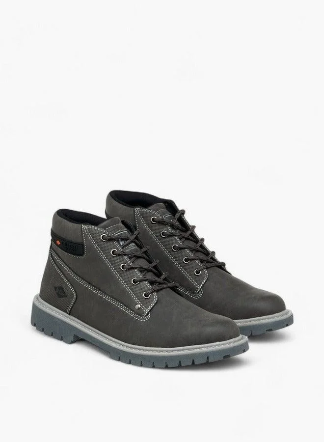 Lee Cooper GREY Men'S Panelled Lace-Up Chukka Boots for Men | Best Price UAE