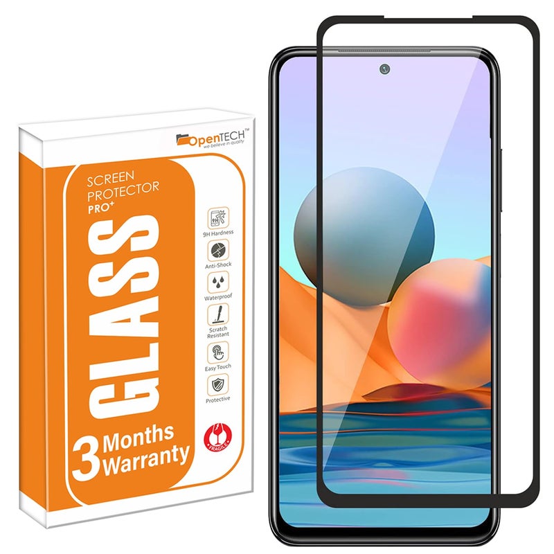 OpenTech ® Military-Grade Tempered Glass Screen Protector Compatible for Xiaomi Redmi Note 11T 5G / Poco M4 Pro 5G with Edge to Edge Coverage and Easy Installation kit - Image 1