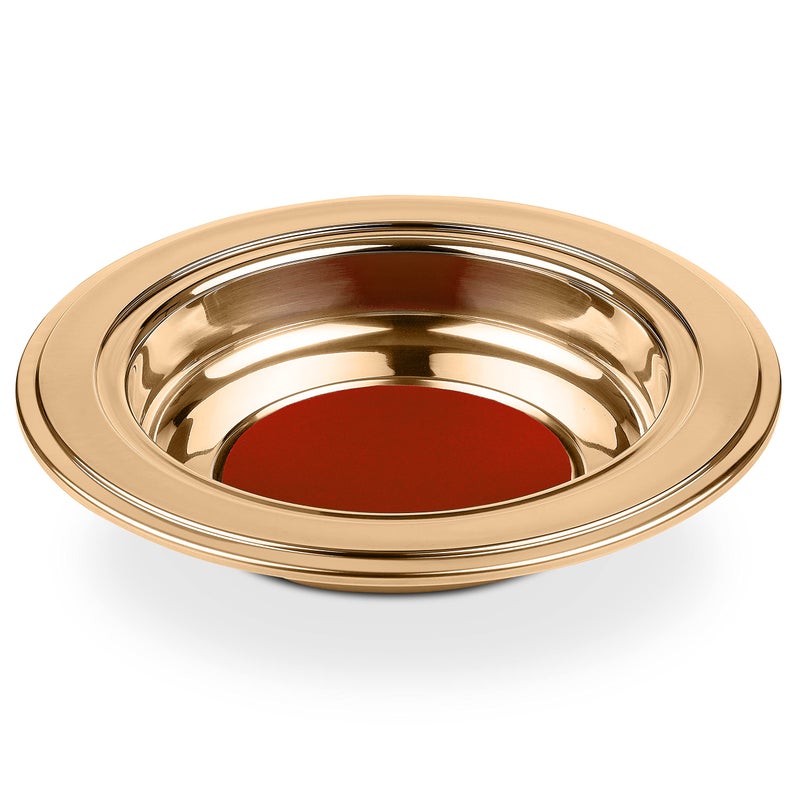 Steadfast Selections  Offering Plate Red Premium Gold Stainless Steel Offering Plates for Church  Offering Trays  Church Collection Plate  Church Offering Plates