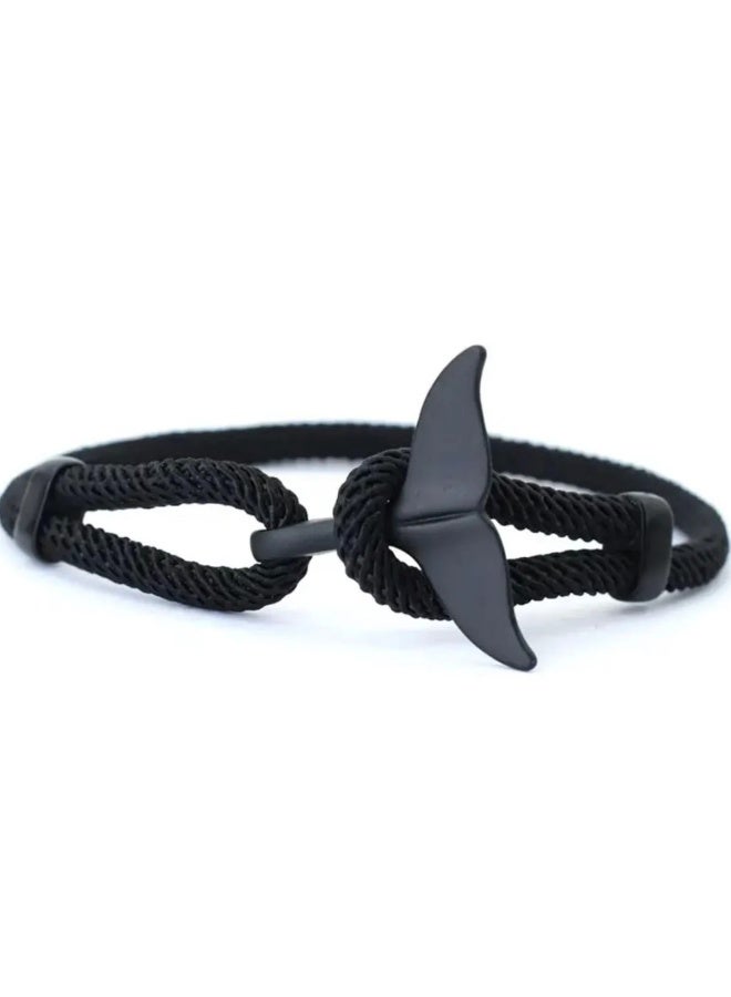 Ligant Fabric Bracelet in Black - Modern Design with a Distinctive Touch - Unisex Trendy Wristband Accessory