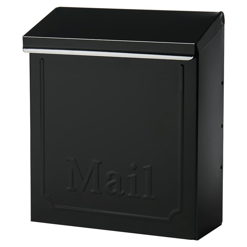 ARCHITECTURAL MAILBOXES Townhouse Vertical Small Capacity Galvanized Steel Wall Mount Mailbox 41 x 86 x 101 inches Black