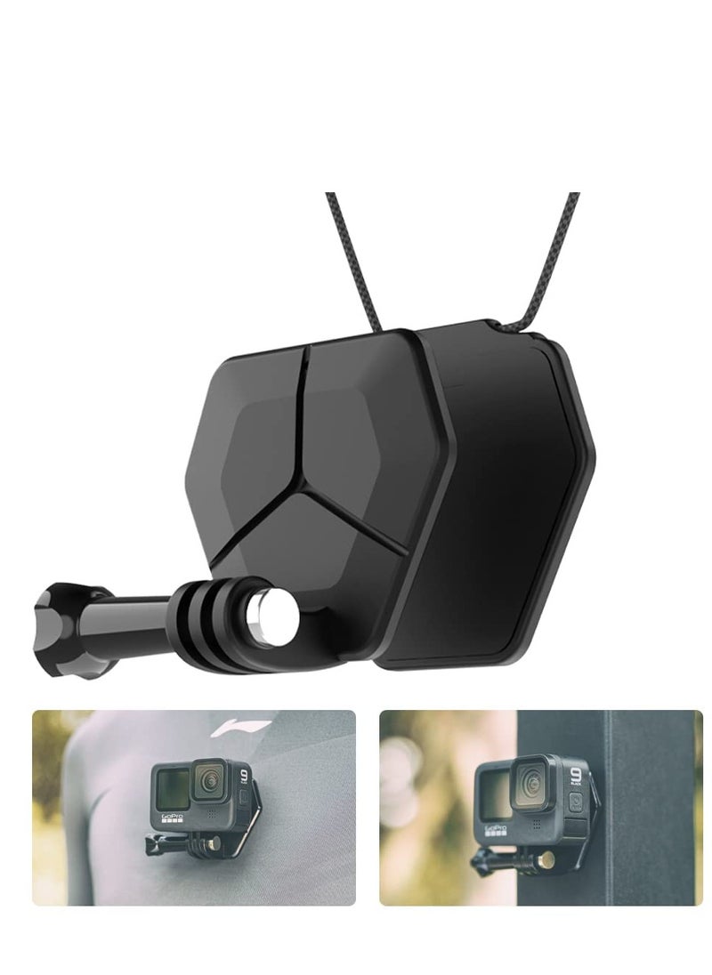 SYOSI - Magnetic Action Camera Mount for Gopro, Snap Mount Magnetic Fence Mount Compatible with GoPro Hero 11 10 9 8 7 6 5 Black,DJI Osmo Action 3,Crosstour/Campark/AkASO and More - Image 1