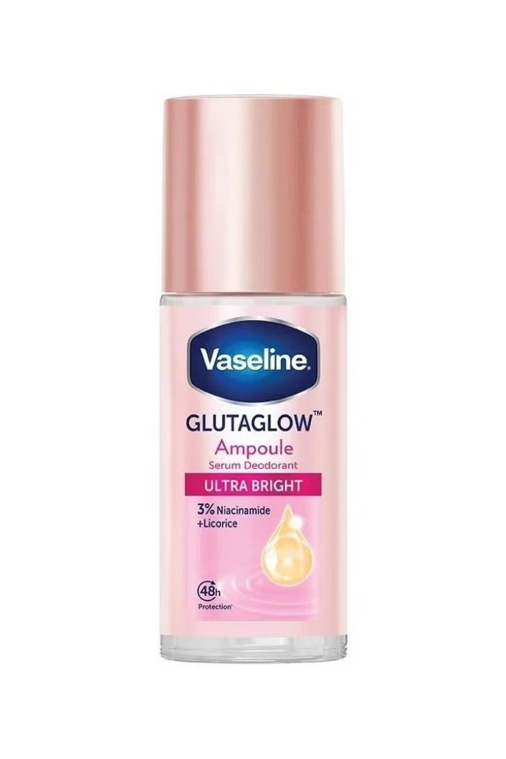 فازلين مزيل عرق فازلين جلوتا جلو أمبول - رول أون فائق اللمعان مع 3% نياسيناميد وعرق السوس - 45 مل - Image 1