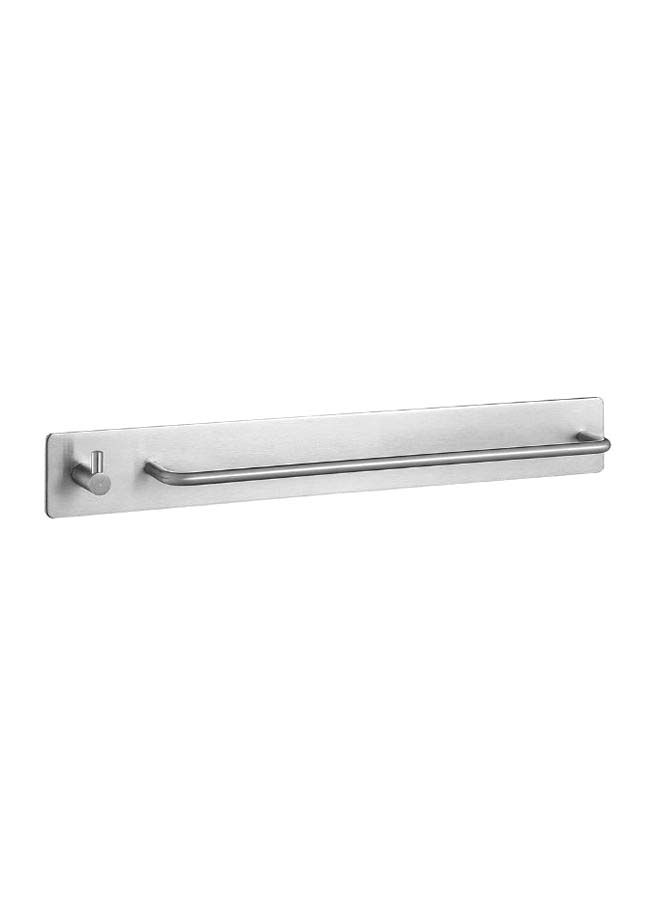 Adhesive Kitchen And Bathroom Towel Hook Rack Silver 415g