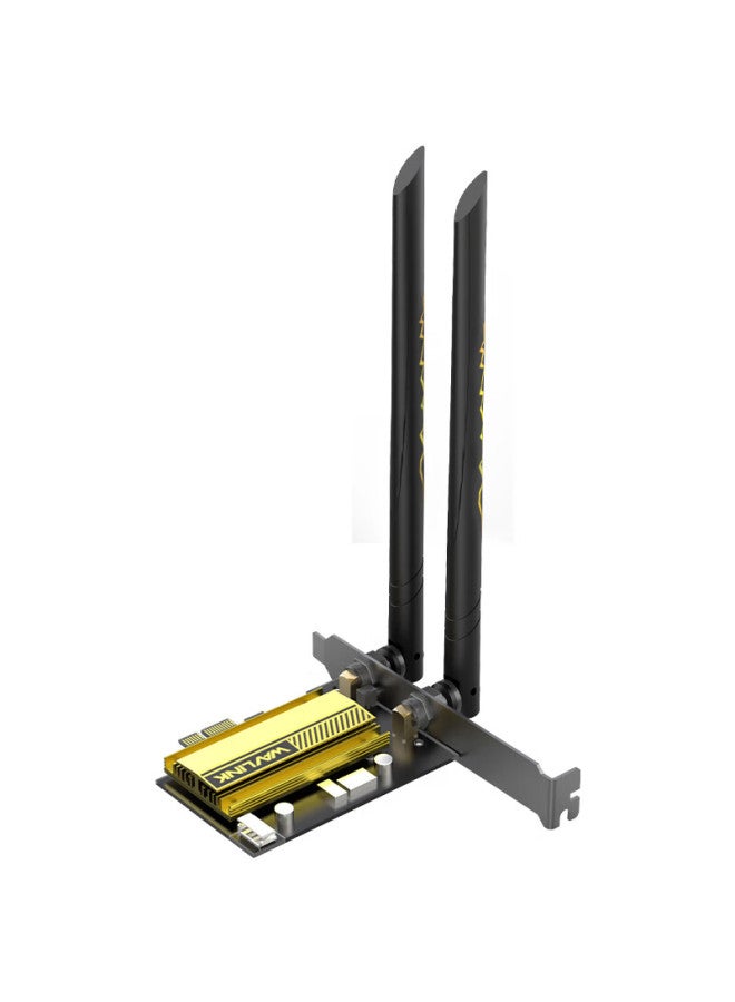 WAVLINK محول الشبكة اللاسلكية Wavlink Wn675x3-c Ax210، واي فاي 6 عالي السرعة للألعاب، بطاقة شبكة داخلية مخصصة لسطح المكتب، مستقبل واي فاي، بلوتوث 5.3 - Image 5