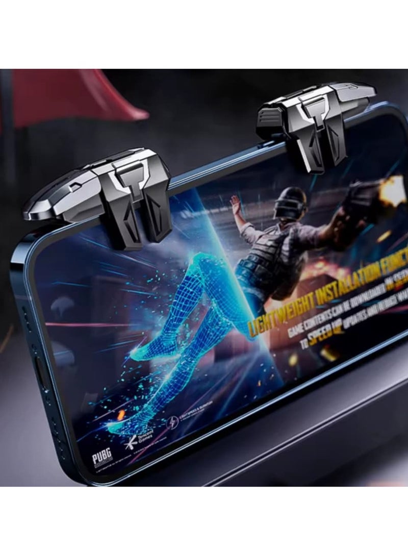 وحدة تحكم للهاتف المحمول مزودة بـ 6 مشغلات وعصا تحكم وأدوات ألعاب L1R1 L2R2 ومشغل PUBG متوافق مع iPhone والهواتف الذكية وAndroid وiOS - Image 4