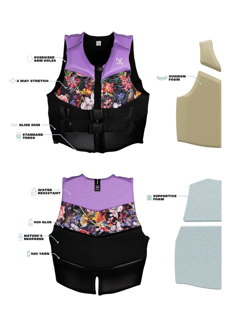 Ronix Daydream - Women's CGA Life Vest - Lavender/Floral (2025) - Image 4