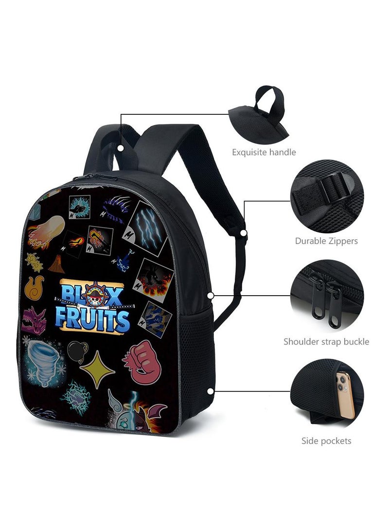3 pcs set ROBLOX blox fruits Children Backpack Daypack Schoolbag Girls Boys School Book bag with Lunch Box Pen Case - Image 3