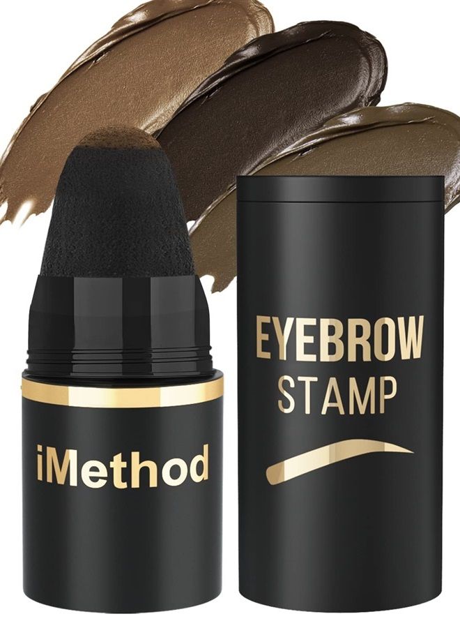 iMethod Eyebrow Stamp for Eyebrow Stencil Kit - Brow Stamp Refill Eyebrow Pomade, Dark Brown - Image 1