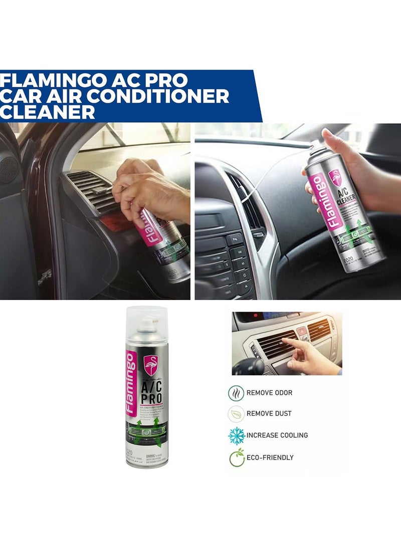 FLAMINGO - AC PRO Air Conditioner Cleaner Car AC Cleaner Professional Air Conditioner Cleaner For Optimal Car AC 500ml - Image 1