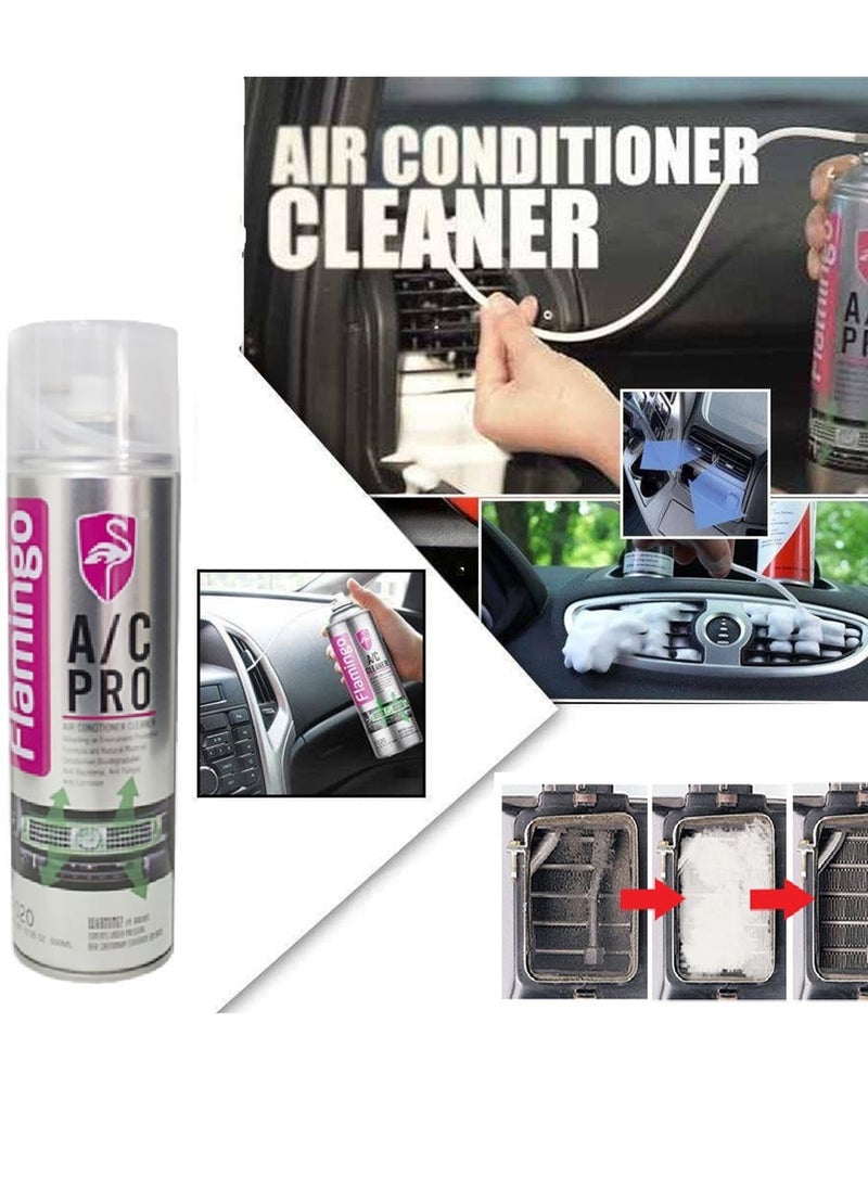 FLAMINGO - AC PRO Air Conditioner Cleaner Car AC Cleaner Professional Air Conditioner Cleaner For Optimal Car AC 500ml - Image 1