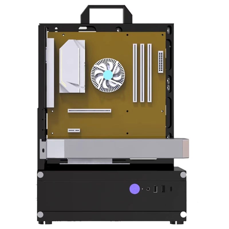 Yoqanr PC Test Bench ATX Case Open Frame Computer Case, Upgraded Version Portable Chassis Bracket, Zinc Coated Steel Cases Shell, Support Installation ITX/MATX/ATX Motherboards(Black) - Image 5