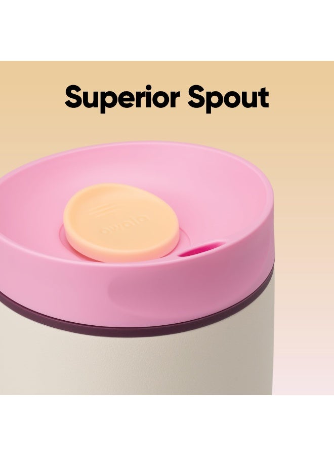 Owala SmoothSip Slider Insulated Stainless Steel Coffee Tumbler, Reusable Iced Coffee Cup, Hot Coffee Travel Mug, BPA Free 12 oz - Image 2