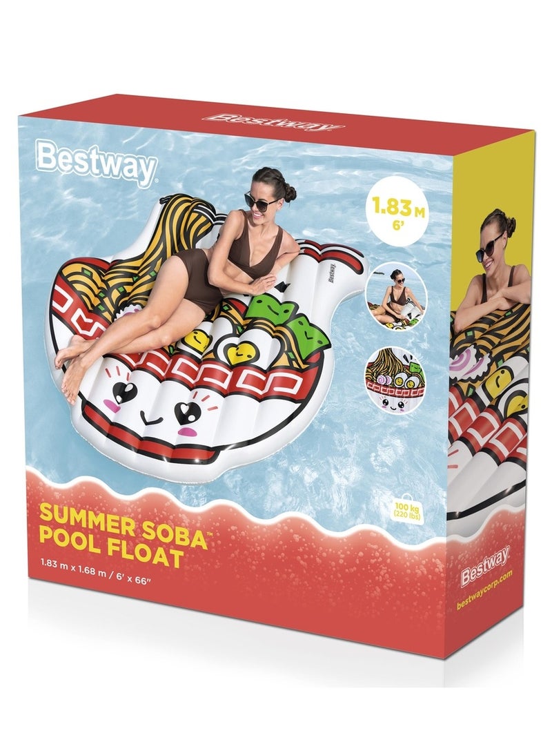 بست واي مرتبة عائمة علي شكل طبق نودلز قابل للنفخ 176x155x24 سم - 43841 - Image 1