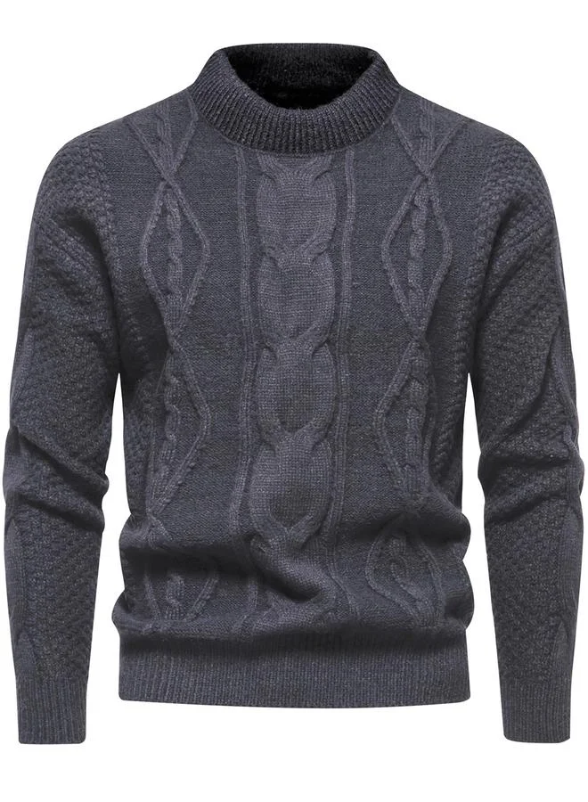 Take Two Take Two Navy Blue Cable Knit Sweater