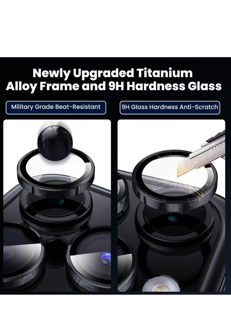 هيكسابيكس واقيات عدسة الكاميرا لهاتف ايفون 15 برو باللون الأسود - Image 4