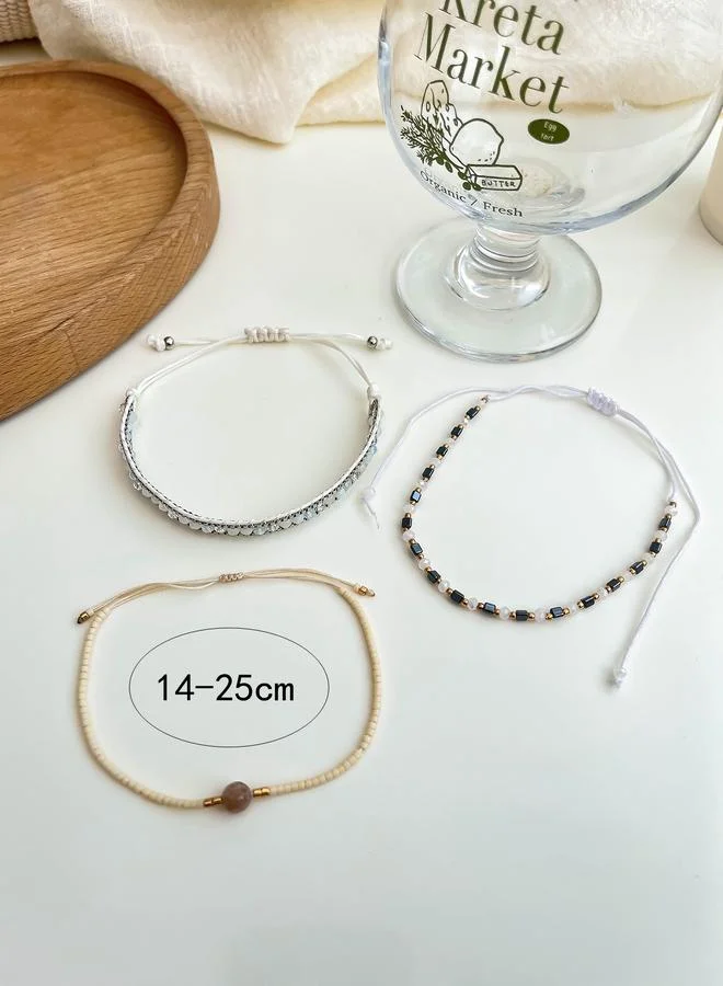 تايك تو Pack of 3 - Multi-Color Beaded Bracelets