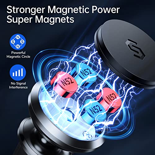 SYNCWIRE Magnetic Phone Holder for Car, Super Strong Magnet Phone Holder Mount Air Vent 360° Rotatable Cell Phone Holder Mount for Car Compatible iPhone 17 16 15 14 13 12 11 Pro Max, X XS XR,Android - Image 4