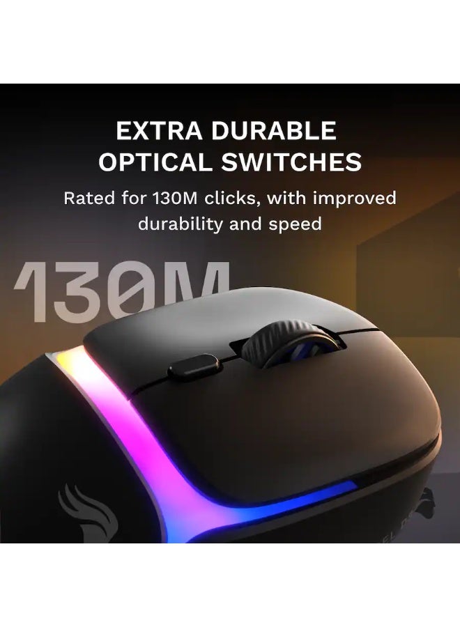 Glorious - Model D3 Lightweight Wireless Optical Gaming Mouse with InfinitePlay Swappable Battery System & Charging Base Station - Wireless - Black - Image 5