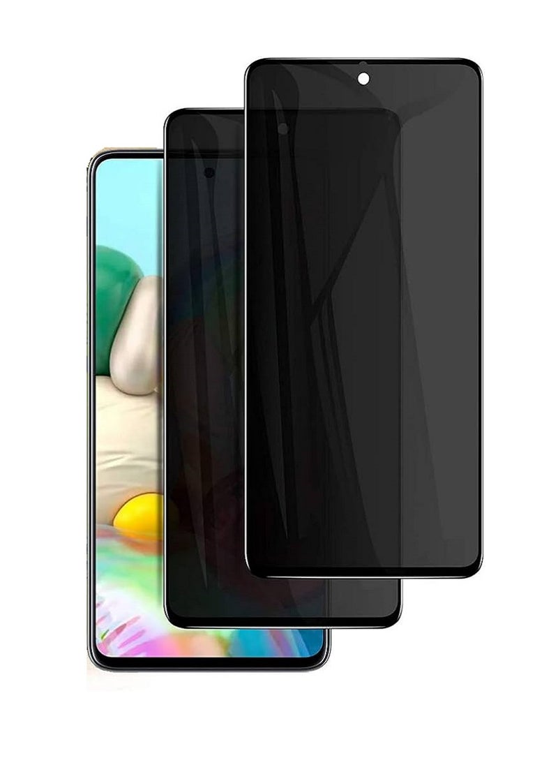 Super 2 Pieces Tempered Glass Screen Protector Anti-Spy Privacy Designed For Samsung Galaxy A71 Full Screen Coverage And Bubble Free - Image 1