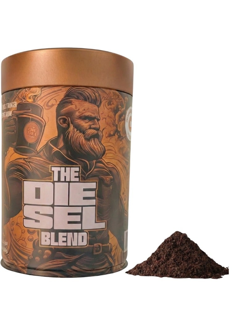 THE DIESEL BLEND Power Coffee, 250g Ground Aluminum Tin, Extra Strong Italian Roast from Dubai, Up to 25× Stronger Than Regular Coffee or Energy Drinks, All-Natural High-Caffeine Boost, No Additives - Image 2
