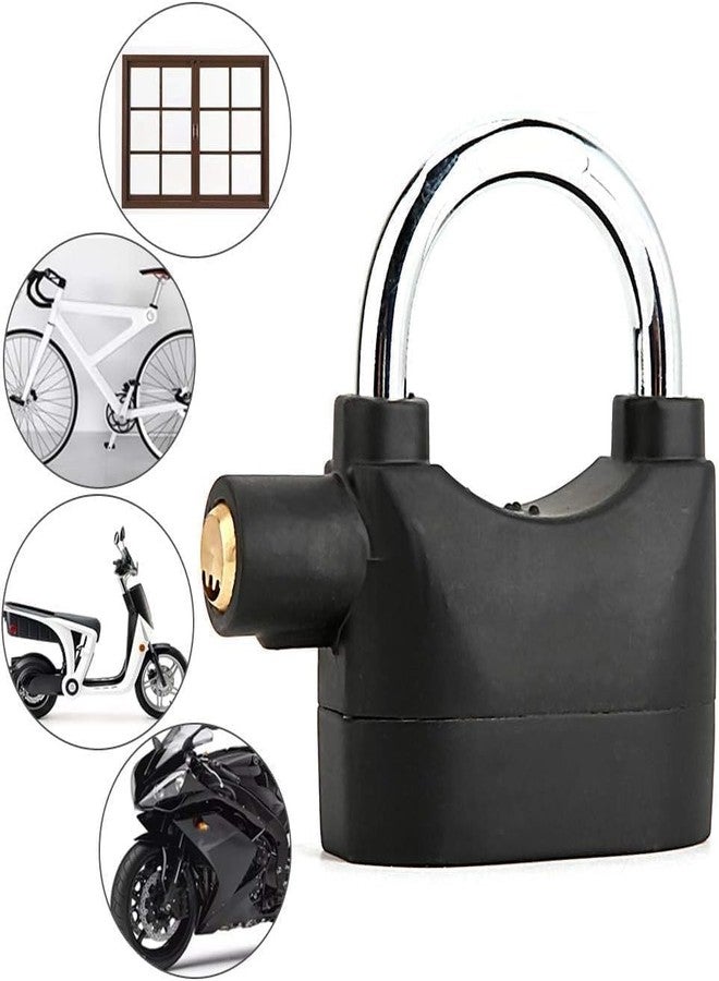 STARFLYER Door Alarm Pad Lock for Home Safety, Bike, Bicycle | Waterproof Anti Theft Motion Sensor Siren 110DBA Security Lock for Universal Use | Thickened Shackle Lock with 3 Keys - Black - Image 4