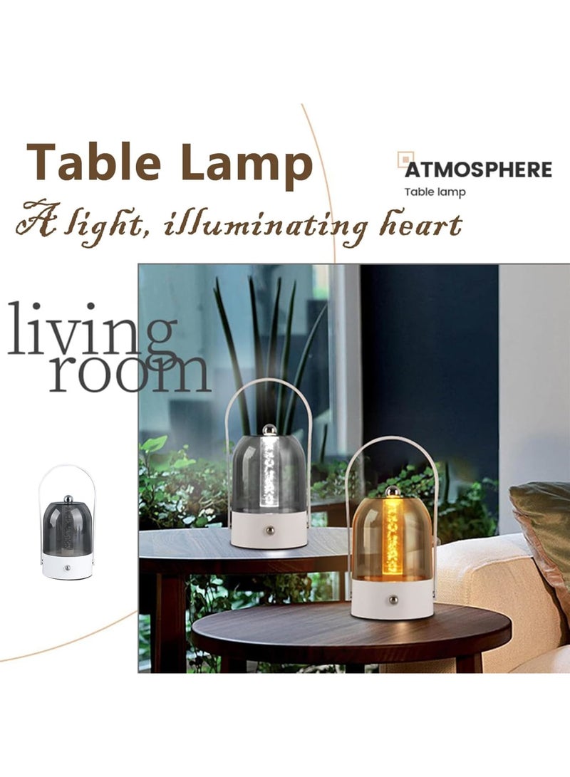 SYOSI Portable LED Lantern, Table Lamp with Handle, Outdoor Battery Lantern, 3-Level Dimmable Touch Lamp with Type-C Charging, Lightweight Portable for Camping Baby Nursery Bathroom Bedroom, White - Image 4