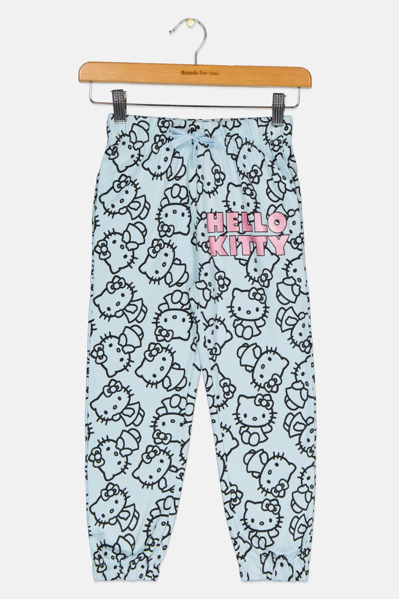 Hello Kitty Kids Girl Graphic Print Jogger Pants, Multicolor - Image 1