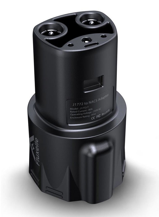 Fluxelle J1772 to Tesla Charger Adapter, Max 80A/250V for Tesla only, Tesla Charging Accessories, Connecting to SAE J1772 Charging Stations, Compatible with Tesla Model Y 3 X S Cybertruck - Image 1