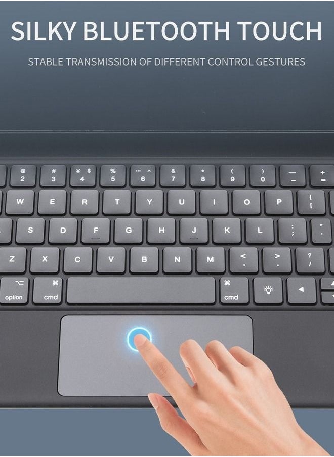 Generic - Arabic and English Magic Keyboard For Ipad 10th Generation 2022 10.9 Inch Magnetic Back Cover Smart Trackpad Backlit Keyboard Wireless Keyboard Case - Image 1
