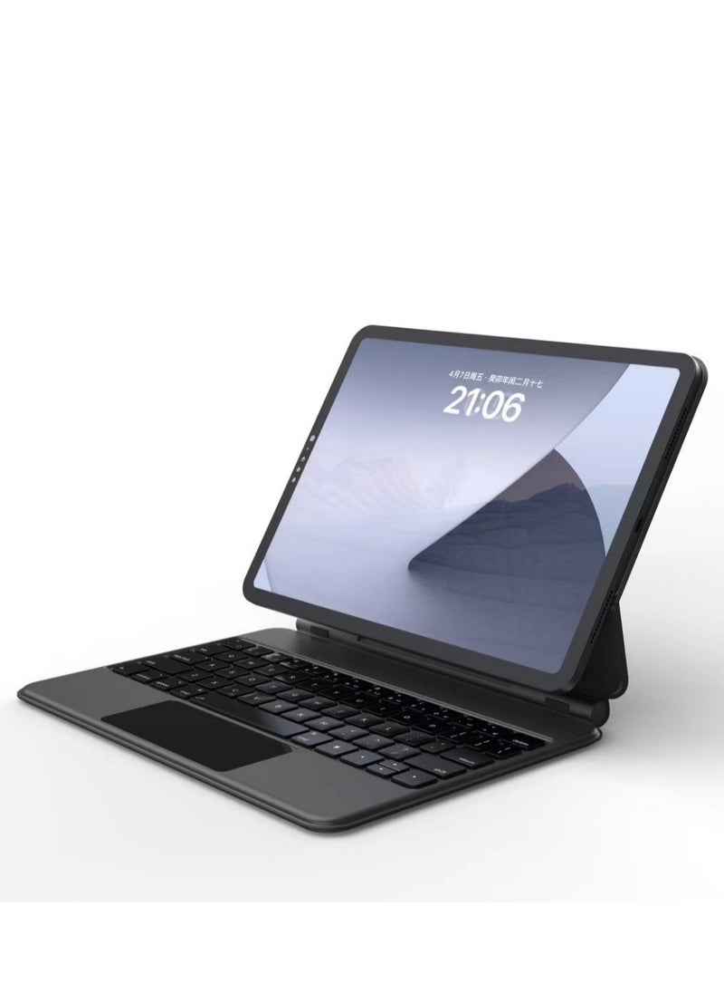 Generic - Arabic and English Magic Keyboard For Ipad 10th Generation 2022 10.9 Inch Magnetic Back Cover Smart Trackpad Backlit Keyboard Wireless Keyboard Case - Image 1