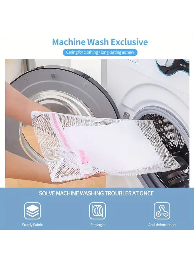1pc Fine Mesh Laundry Bag With Zipper For Delicates Underwear And Bras - Image 4