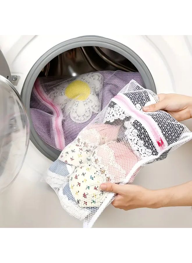 1pc Fine Mesh Laundry Bag With Zipper For Delicates Underwear And Bras - Image 1