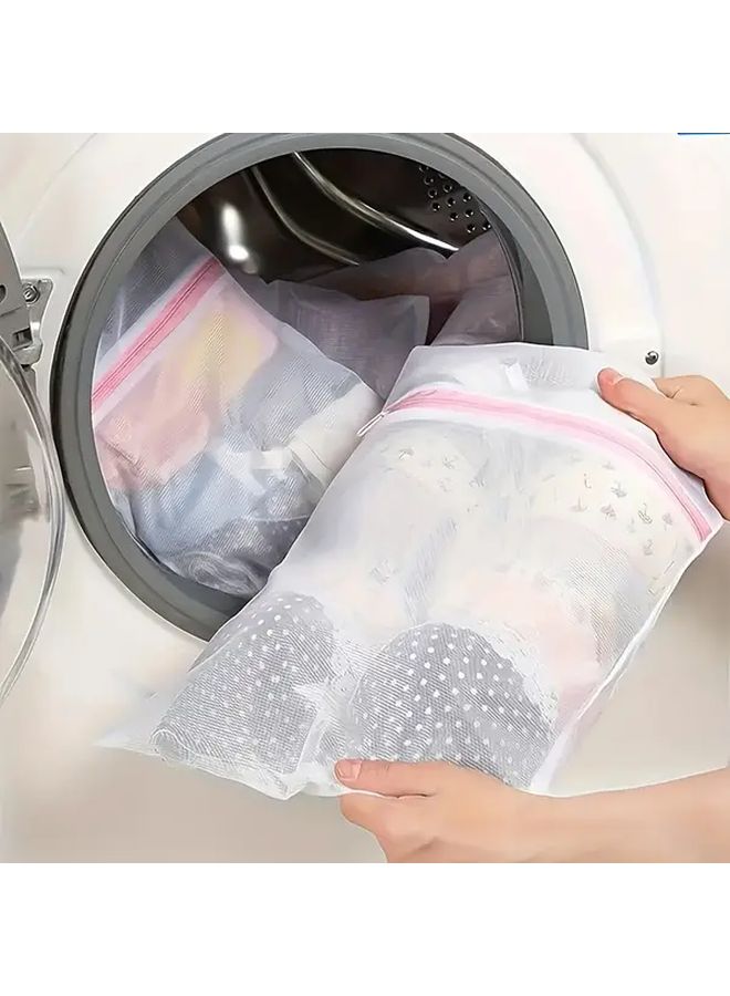 1pc Fine Mesh Laundry Bag With Zipper For Delicates Underwear And Bras - Image 2
