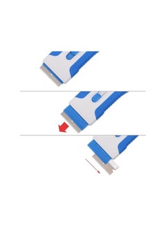PROMASS Ceramic Scraper,Ceramic Scraper Car Sticker Remover Glass Stove Top Razor Scraper Label,Glue,Paint,Adhesive Remover Tool + 10pcs Stainless Steel Razor Blades (Blue)  - Image 3