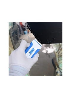 PROMASS Ceramic Scraper,Ceramic Scraper Car Sticker Remover Glass Stove Top Razor Scraper Label,Glue,Paint,Adhesive Remover Tool + 10pcs Stainless Steel Razor Blades (Blue)  - Image 5