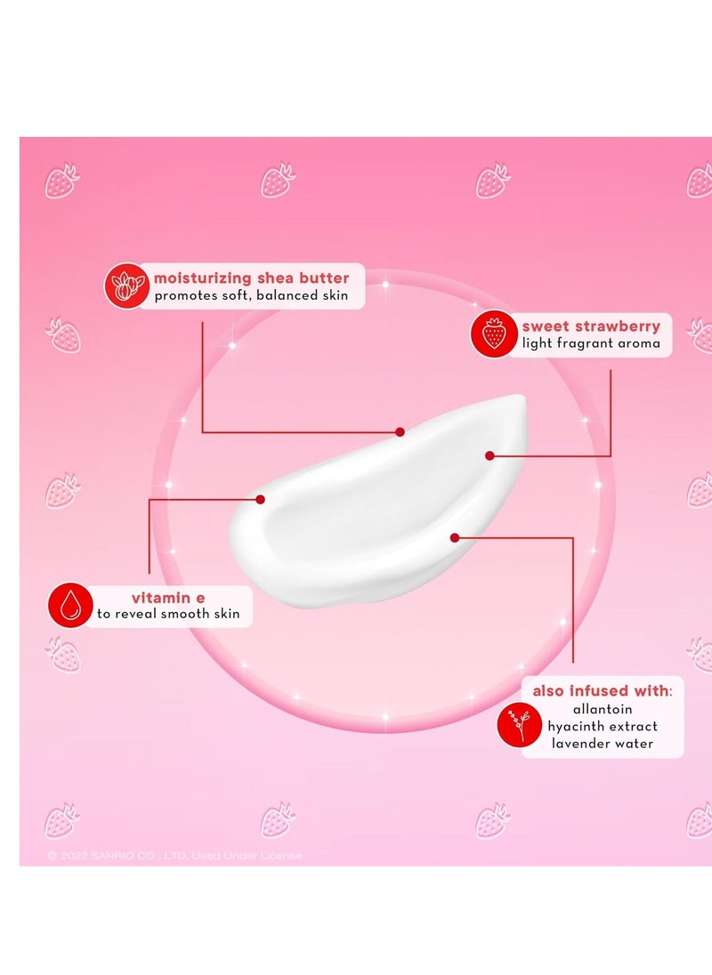 The Creme Shop The Creme Shop x Hello Kitty Pocket Portable Soothing Advanced Luxuriously Hand Creams Shea Butter Vitamin E - Superior Hydration and Repair for Dry Skin Cute Scented - Sweet Strawberry  - Image 2