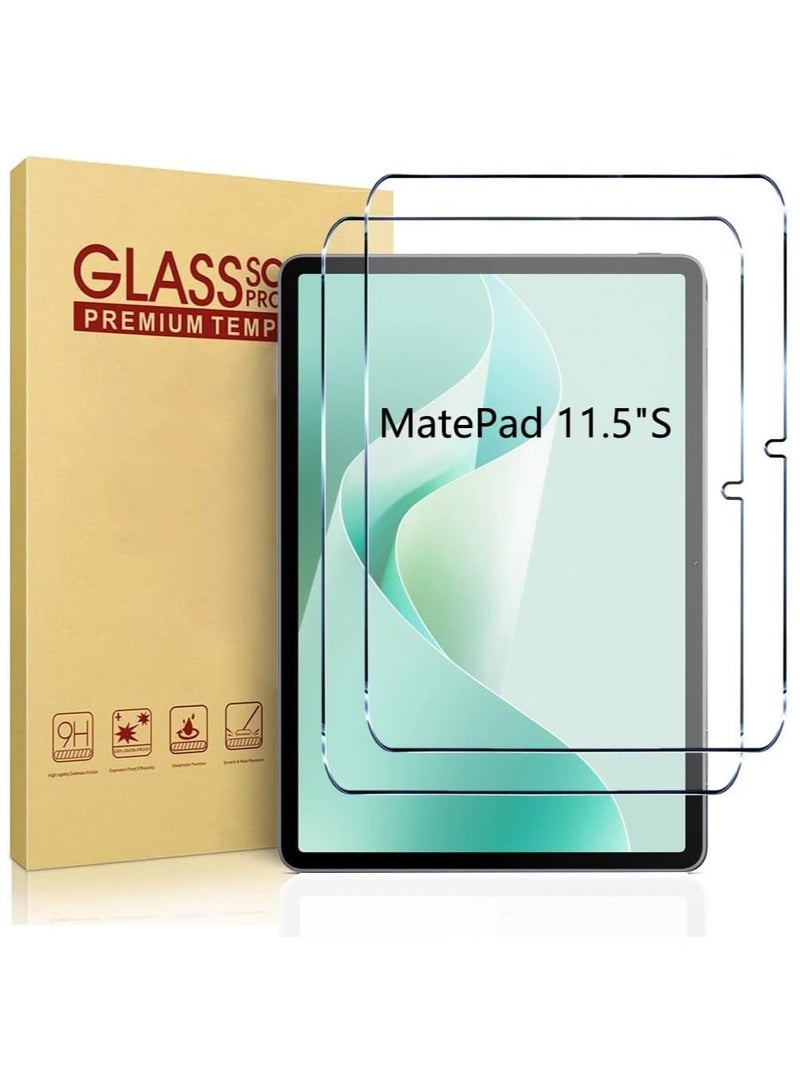 Screen Protector Compatible with Huawei MatePad 11.5S Tablet, 【2 Pack】 Anti-scratch Anti-fingerprint High Sensitivity 9H Hardness Tempered Glass for MatePad 11.5S - Image 1