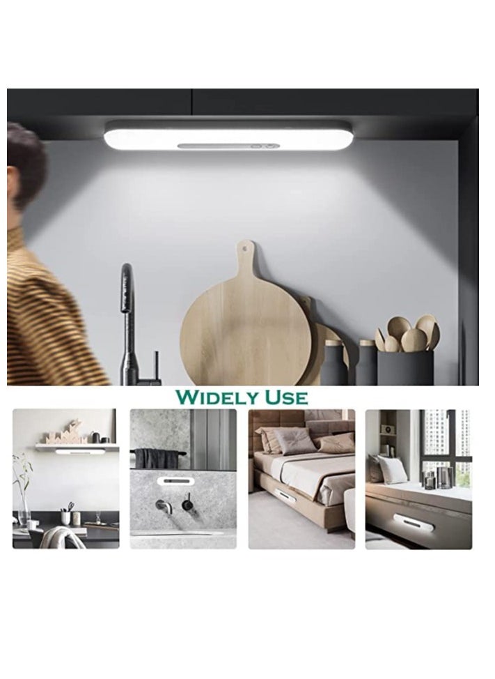Excefore - LED Rechargeable Under Cabinet Lights, Wireless Motion Sensor Closet Lights, Rechargable Light with Stepless Dimming, on Anywhere for Under Cabinet, Hallway, Stairway and More  (12") - Image 1