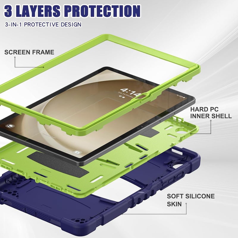 avakot Case for Galaxy Tab A11+ Plus 11” 2025, Heavy Duty Rugged Full-Body Hybrid Shockproof Drop Protection Cover for Samsung Galaxy Tab A11 Plus Model SM-SM-X310 SM-X315 SM-X236 (Blue) - Image 5