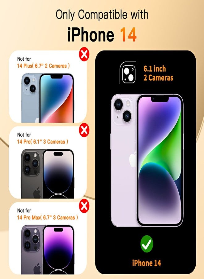 COOLQO for iPhone 14 Case 6.1'' Upgraded 360° Spin Magnetic Stand [Compatible with Magsafe][Military Grade Drop Protection] Shockproof Protective Phone Holder Cover for iPhone 14, Black Gold - Image 2