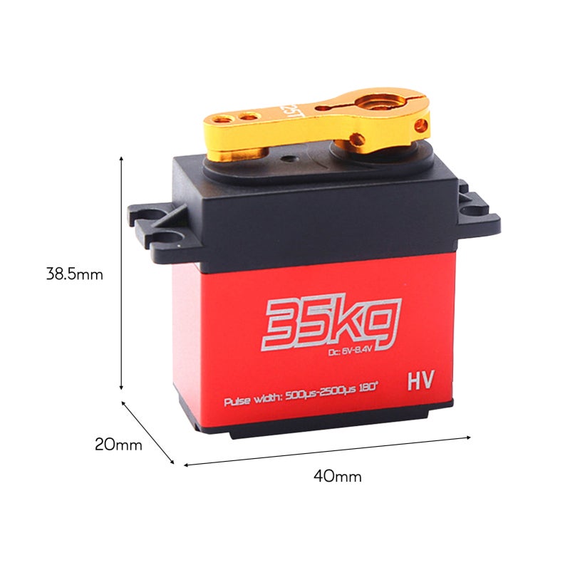 35KG Digital Servo Metal Gear Servo Waterproof for RC Cars Robot Manipulator with 25T Servo Arm - Image 4
